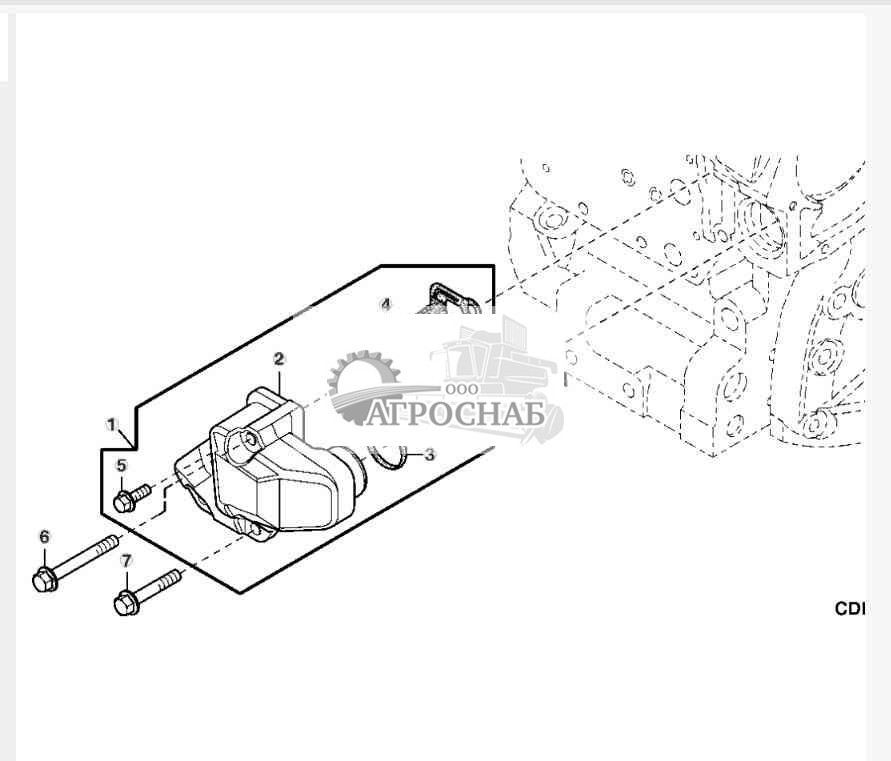 Intermediate Housing (Oil Cooler  Water Pump) (Late Design) 